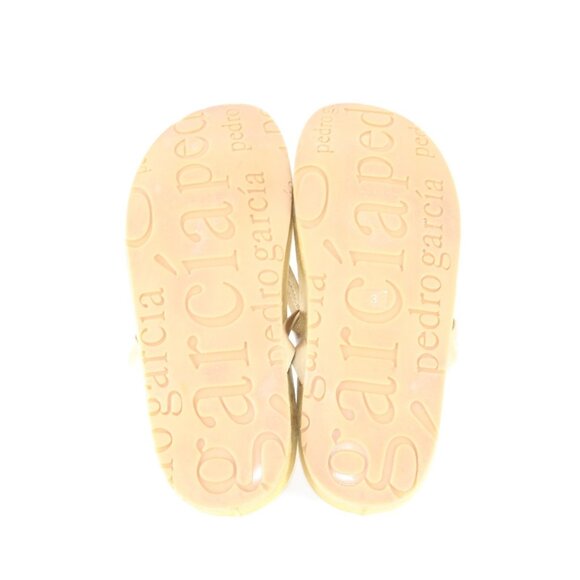 Pedro Garcia Sandals Sz 35 Gold Lurex Burnished Gold Rhinestones Sissi Sandals - Picture 7 of 12